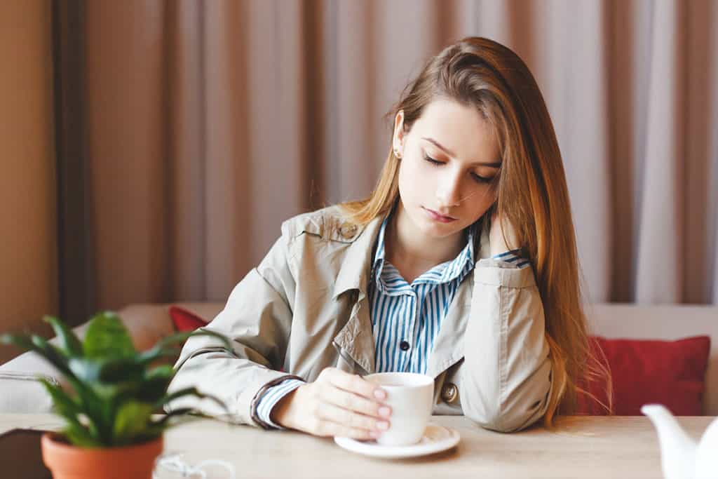 Woman experiencing inflammation
