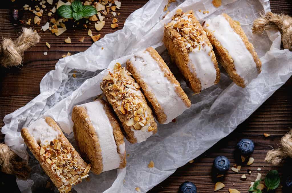 Ice cream sandwiches in cookies