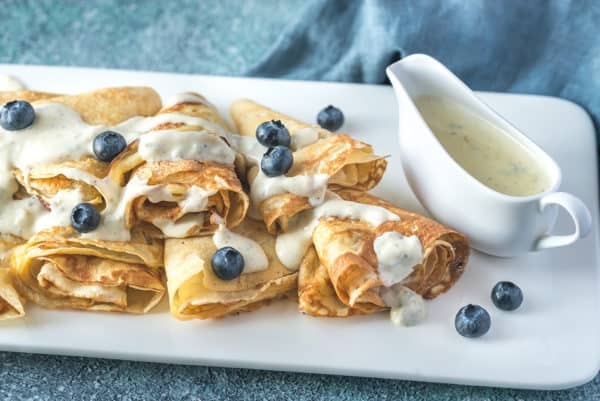 Gluten free and vegan crepes