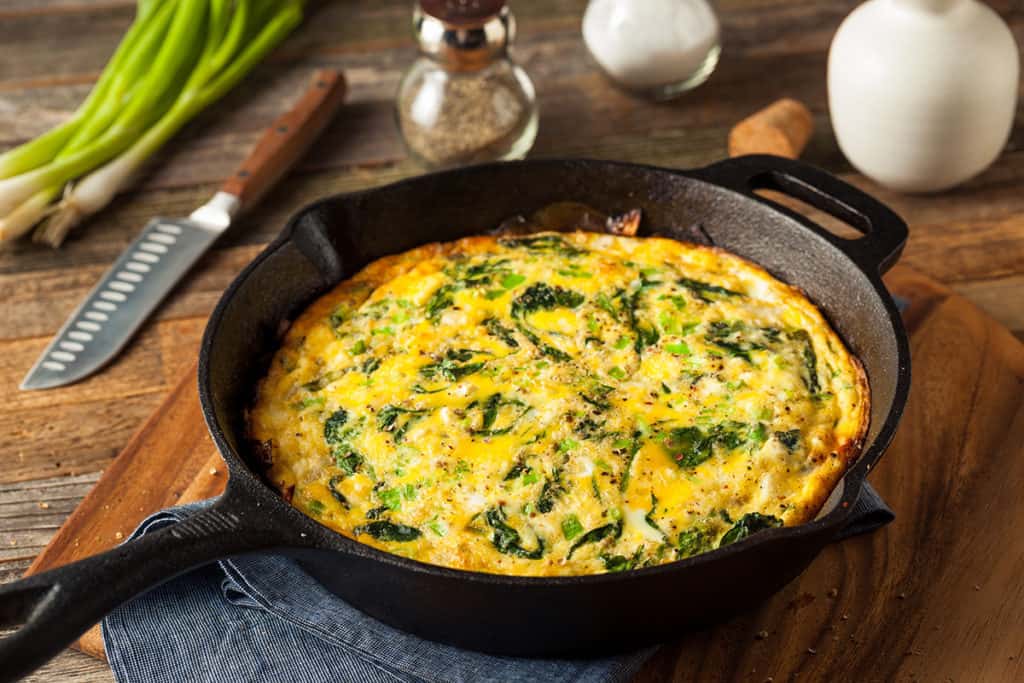 Homemade Spinach and Feta Fritatta