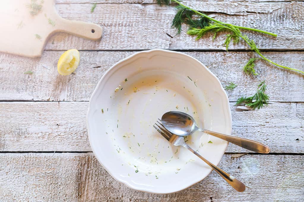 Empty Plate from Elimination Diet